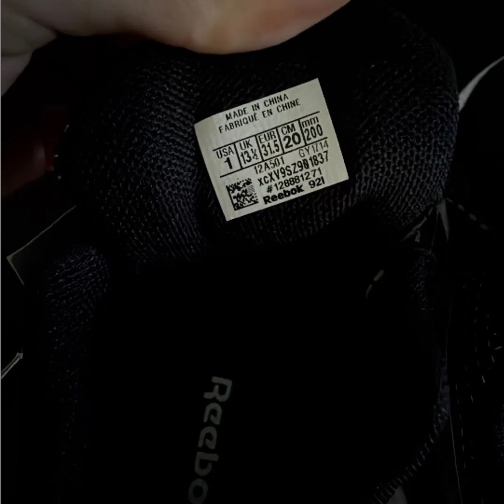 Reebok Black and White Athletic Shoes